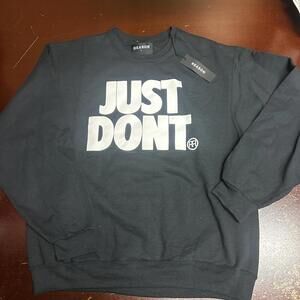 Reason just don’t men’s black pullover sweatshirt large